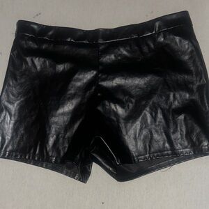Womens Size 1XL SHEIN Curve Black Leather Shorts